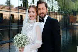 عکسی از همسر بهرام رادان بعد عروسیشان | مینا مختاری زیباتر از آیسان آقاخانی است ؟