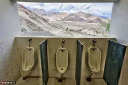 سنگ توالت دستشویی‌های قطر، مجهز به تلویزیون برای پخش فوتبال!+تصویر