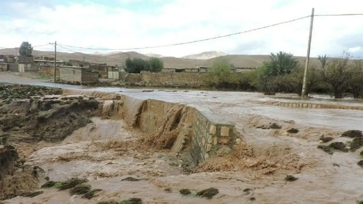 باران سیل‌آسا در جنوب کرمان | رودخانه‌های قلعه‌گنج طغیان کردند +ویدئو