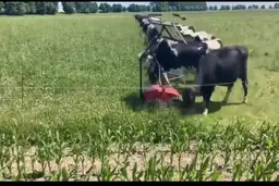 ربات خورشیدی کمک یار حاصلخیز شدن علف زار ها و چرای راحت گاوها + ویدئو 