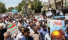 آغاز راهپیمایی روز قدس در تهران | پاسخ «الله اکبر» به صدای انفجار!