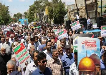 آغاز راهپیمایی روز قدس در تهران | پاسخ «الله اکبر» به صدای انفجار!