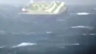 کشتی اماراتی حامل خودرو در ۳۰ مایلی عسلویه بر اثر طوفان غرق شد + ویدئو 
