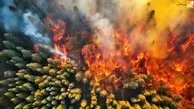 یک فقره  آتش سوزی در مرزن آباد حادثه آفرید | به علت ترافیک پرحجم در جاده کندوان مهار آتش بیش از دو ساعت زمان برد