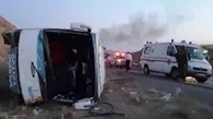 واژگونی اتوبوس مسافربری در یزد ۱۹ زخمی بر جا گذاشت 
