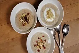 به صبحونه‌هات تنوع بده و این حریره بادام فوق‌العاده رو درست کن | طرز تهیه حریره بادام رژیمی +ویدئو