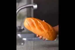ترفندی ساده و جالب برای تازه شدن مجدد نان+ویدئو