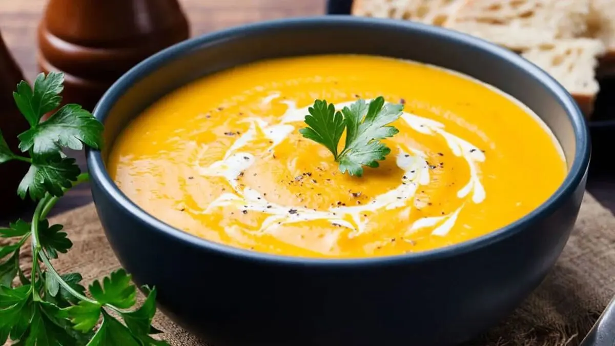 طرز تهیه سوپ کدو حلوایی | بیا یه سوپ پاییزی متفاوت بهت یاد بدم! +ویدئو
