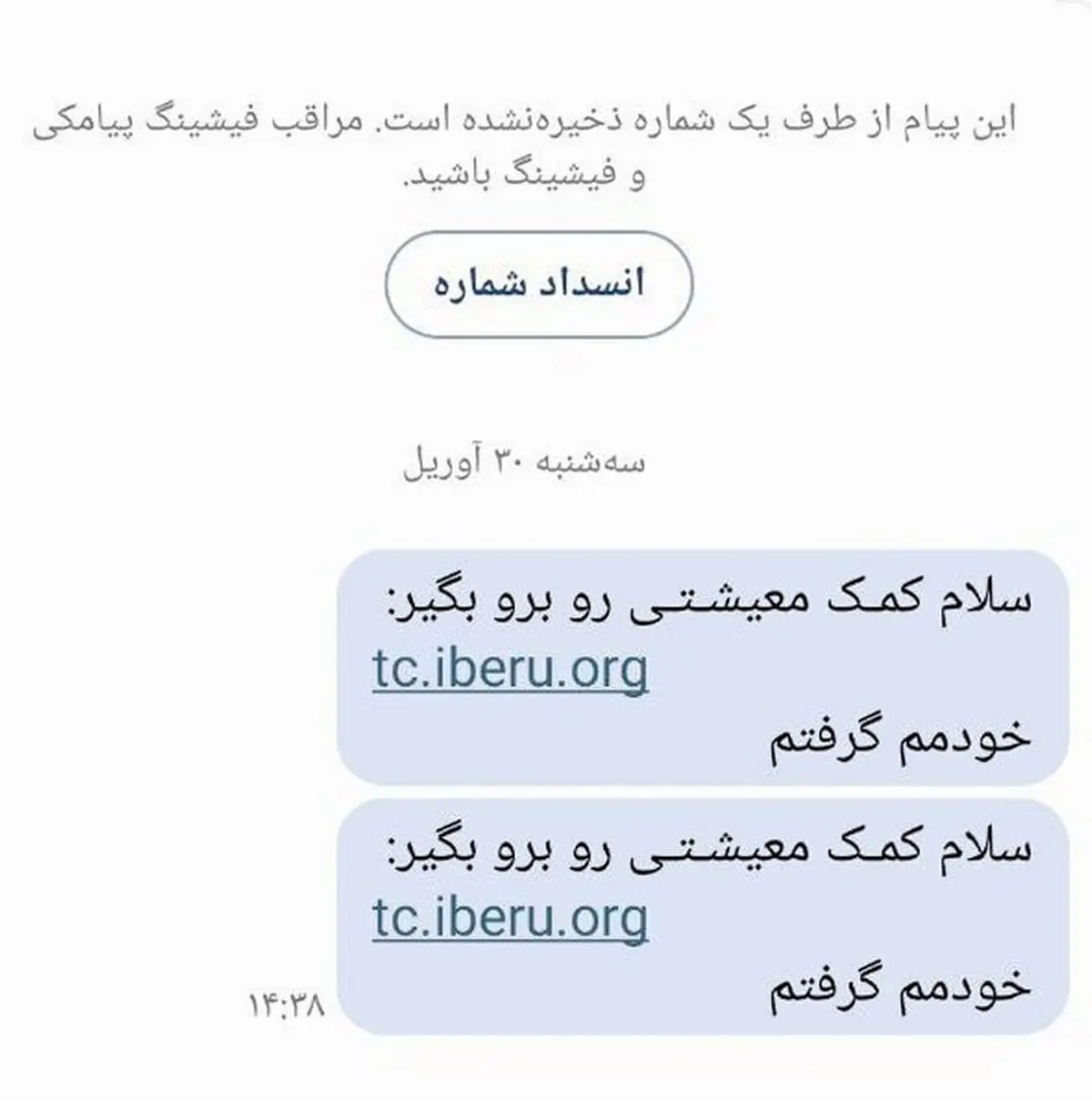 مراقب پیامک‌های جعلی یارانه کمک معیشتی باشید