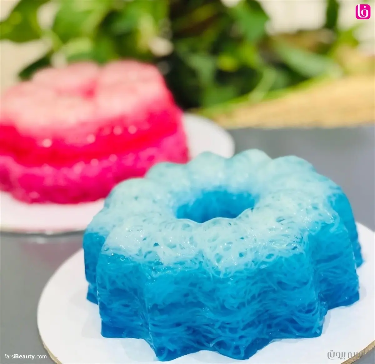 ژله فالوده ای خنک و رنگارنگ: خنکای تابستان در لیوان | طرز تهیه ژله فالوده ای  +ویدئو