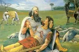  آن‌گاه بر سینه رستم بنشست،خنجر آبگون برکشید و خواست سر رستم را از تن دور گرداند.