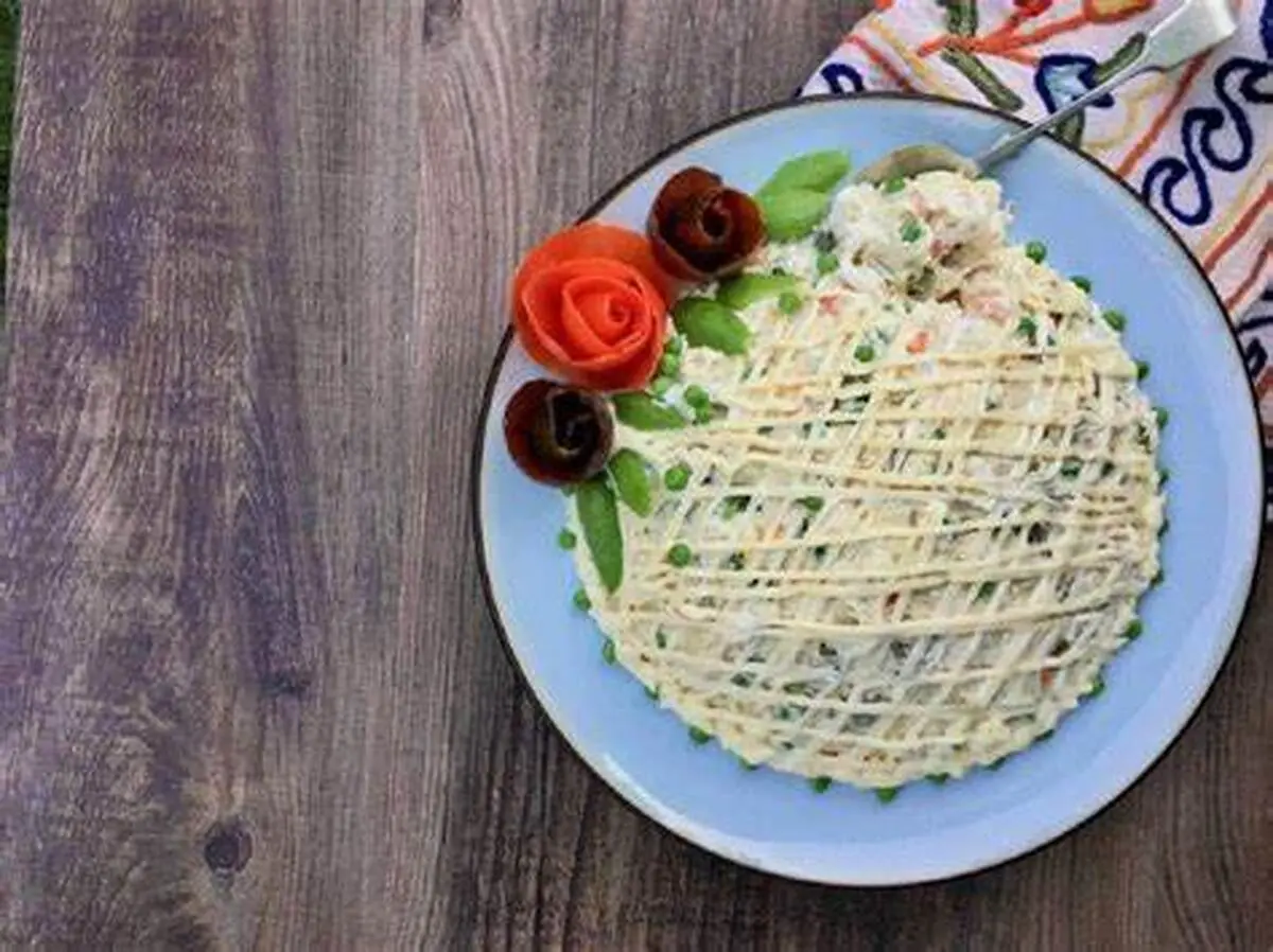 مطمئنم الویه رو تا الان اینجوری درست نکردی | طرز تهیه سالاد الویه جدید+ ویدئو