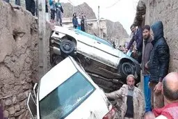 تخریب ۱۰۰ درصدی برخی منازل روستایی قوچان در سیلاب عصر جمعه
