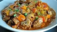 خوراک گوشت یک غذای نونی و مقوی و خوشمزه |  طعم اصیل ایرانی در سه سوت +ویدئو