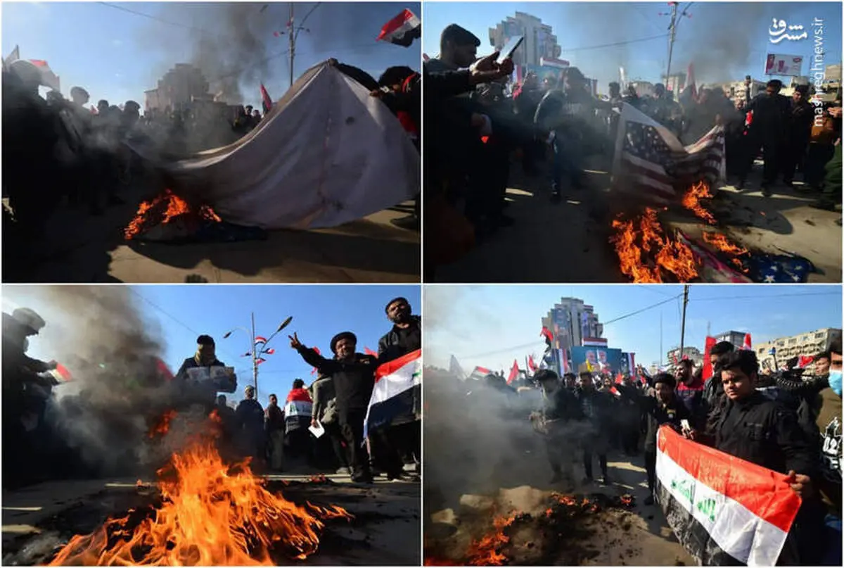  آتش زدن پرچم آمریکا در میدان التحریر