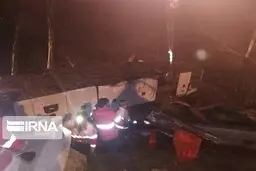 واژگونی اتوبوس در مسیر بم - زاهدان ۲۷ مجروح برجا گذاشت