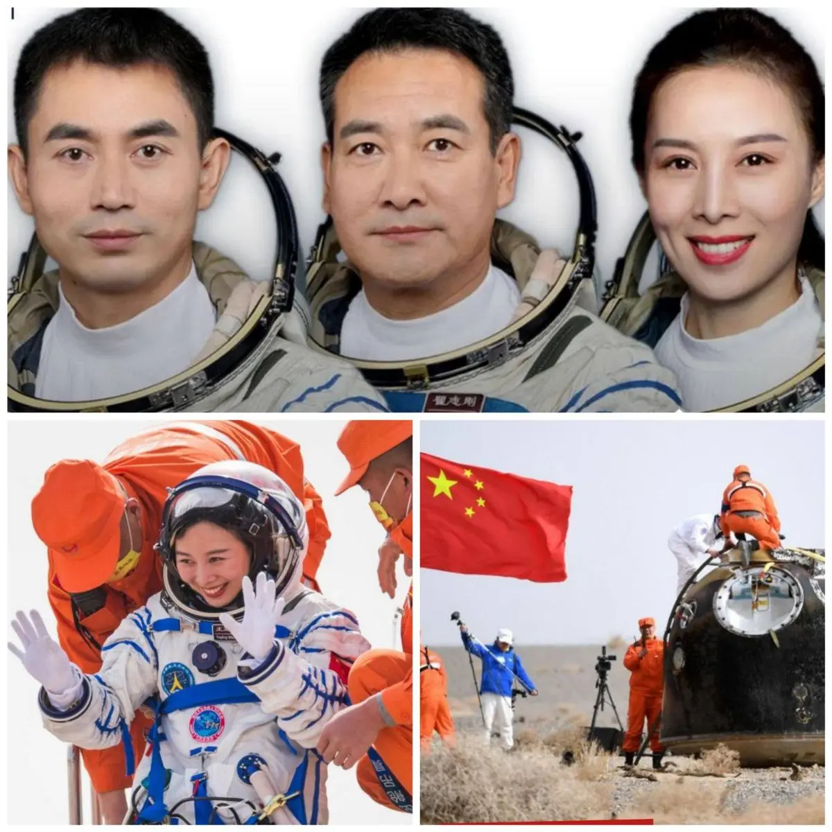 سه فضانورد چینی پس از گذراندن ۱۸۳ روز در ایستگاه فضایی ناتمام تیانگونگ چین به زمین بازگشتند