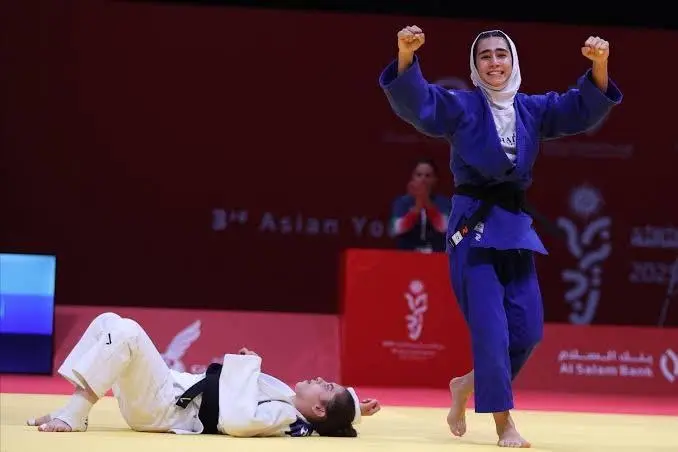 مدال طلای جودو بر گردن مهسا شکیبایی +تصویر