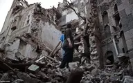 بارش باران بخش قدیمی بناهای تاریخی صنعاءنابود کرد + ویدئو 