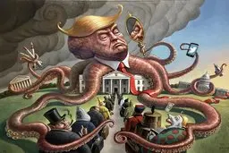 هرگز این تصویر ترامپ را ندیده‌اید!/ کاریکاتور
