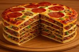 طرز تهیه کیک پیتزا تابه‌ای | با این روش فوری کیک پیتزا درست کن! +ویدئو