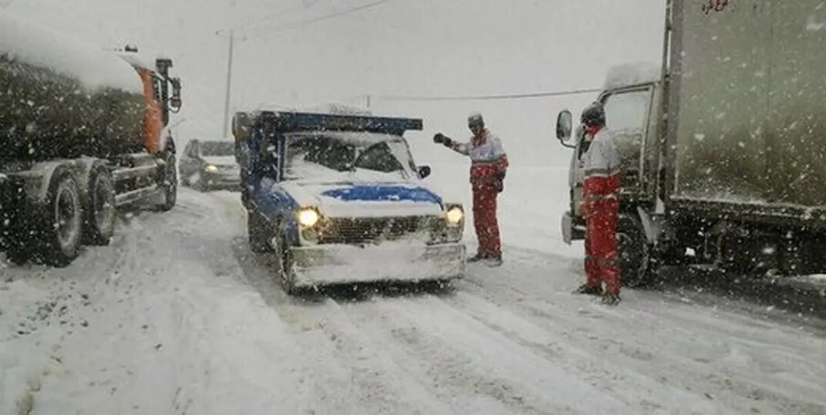 جاده‌های ۲۱ استان، زیر برف و باران