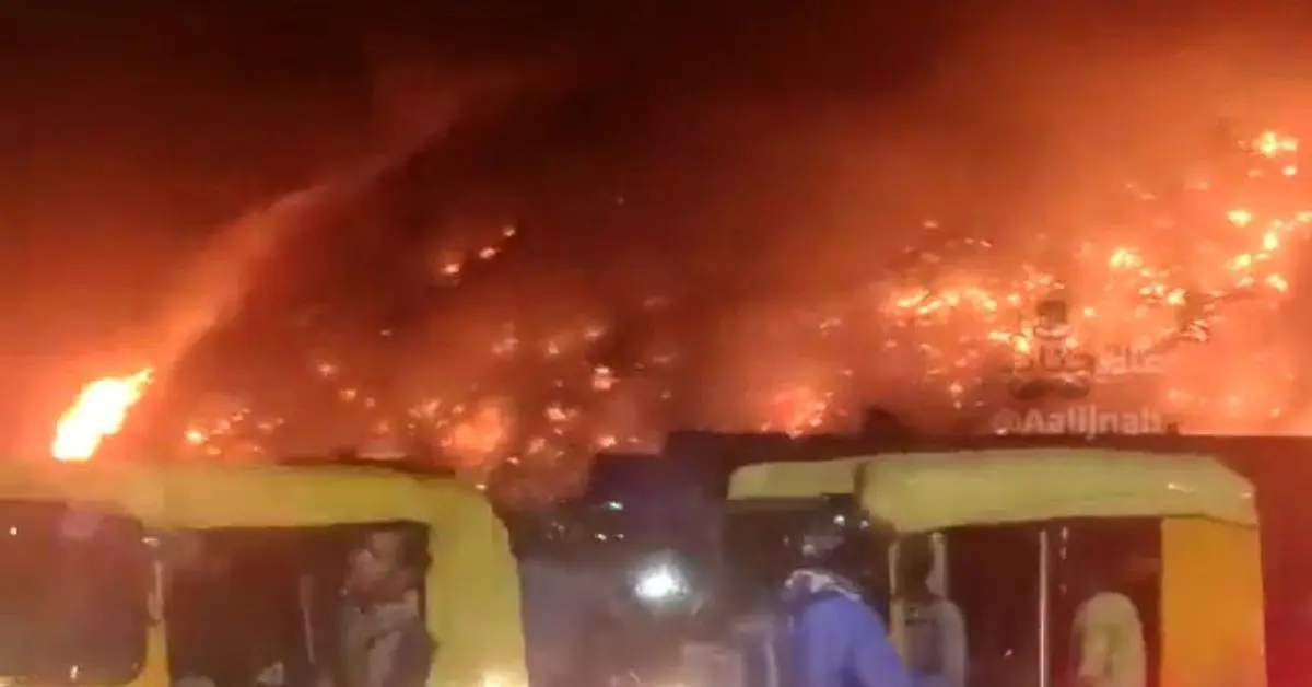 لحظات ترسناک وقوع آتش سوزی آخرالزمانی در دهلی+ویدئو