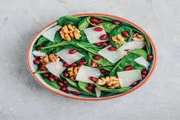 طعم تازه‌ی پاییز، با عطر انار و لطافت اسفناج | طرز تهیه سالاد اسفناج +ویدئو