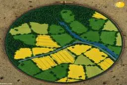  یک هنرمند گوگل ارث را گل‌دوزی کرد! 