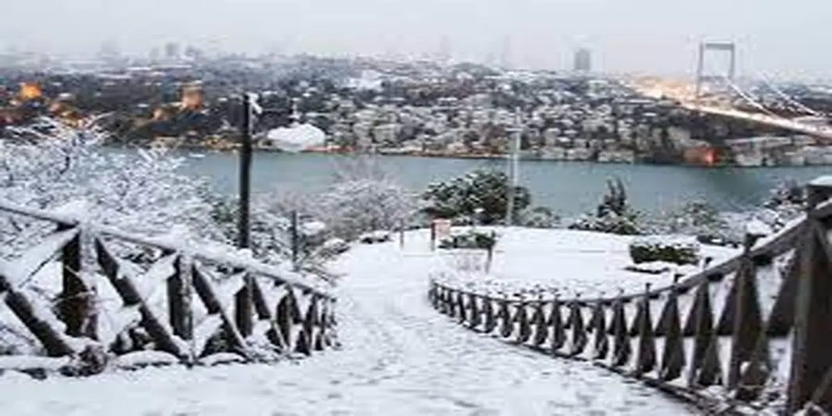 هم اکنون، بارش سنگین برف در شهر استانبول ترکیه+ویدئو
