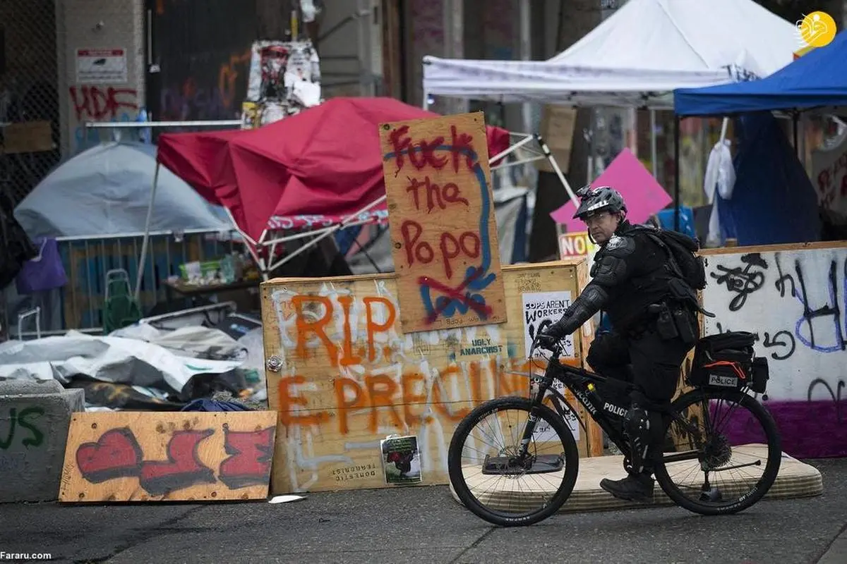 قتل جورج فلوید | اقدام  پلیس سیاتل به پاکسازی و جمع آوری نمادهای معترضان