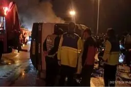 جزئیات حادثه واژگونی مینی بوس در گلستان