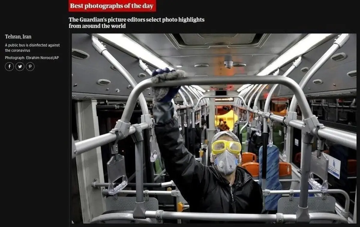 عکس جالبی از اتوبوس‌های تهران که عکس روز گاردین شد