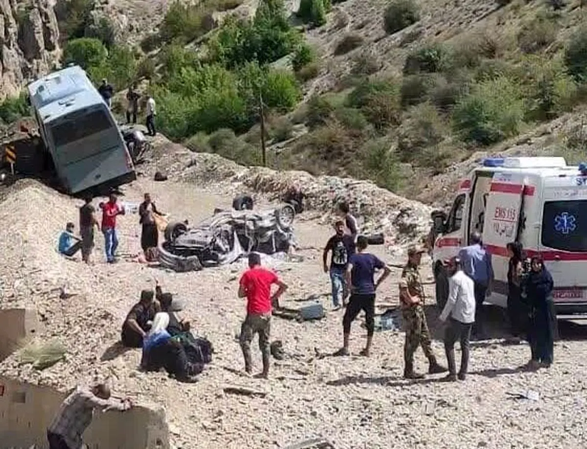 ترمز بریدن اتوبوس در جاده سوادکوه | این تصادف ۲۵ کشته و زخمی برجای گذاشت +ویدئو