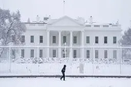 کاخ سفید سفیدپوش شد+ویدئو