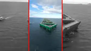 غول شناور در آب‌های نروژ | افتتاح بزرگترین مزرعه نیمه‌شناور سالمون جهان
+ویدئو