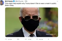 ترامپ  ماسک زدن "جو بایدن " نامزد احتمالی حزب دموکرات برای انتخابات ریاست جمهوری 2020 آمریکا را مورد تمسخر قرار داده