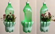 هم به طبیعت کمک کن هم گلدون بساز! | ترفند ساخت گلدان با بطری نوشابه +ویدئو