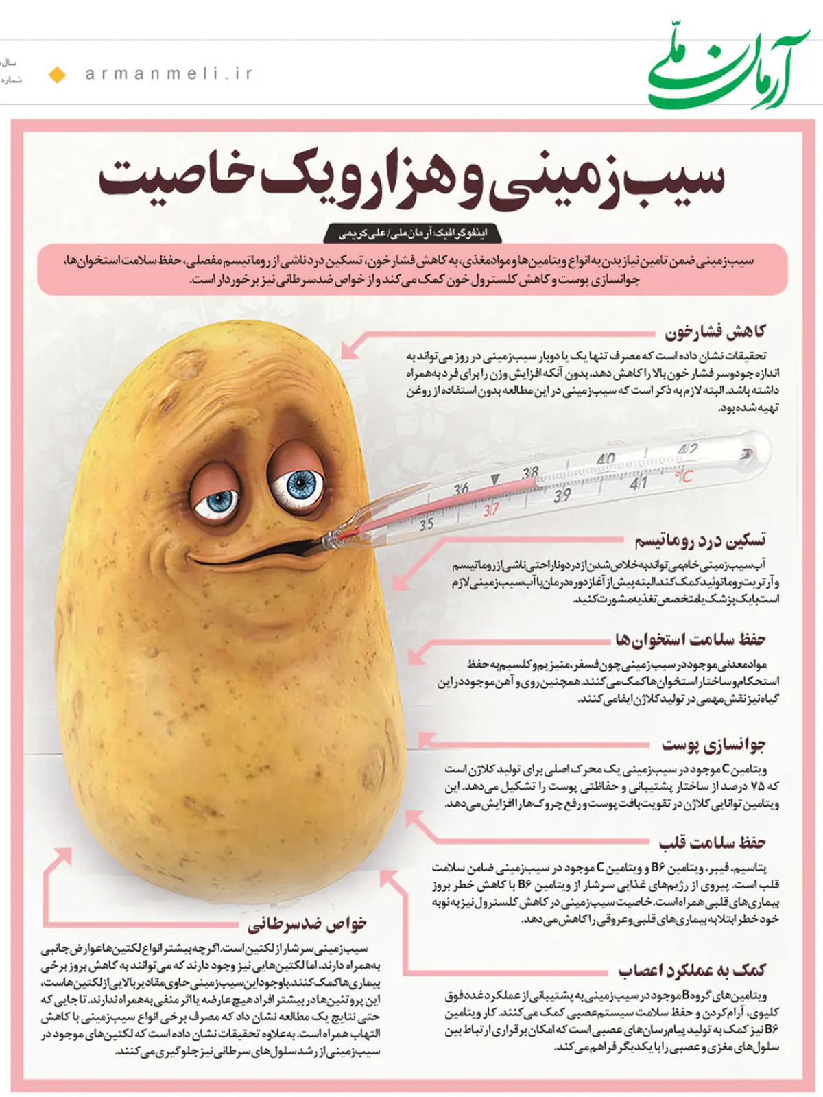 سیب‌زمینی و هزار و یک خاصیت 