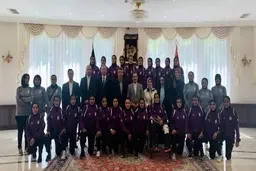 حضور تیم ملی فوتبال بانوان در سفارت ایران در بلاروس 