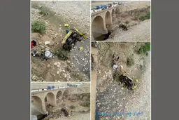 4 عکس از سقوط مرگبار خاور از پل چم گرداب پلدختر