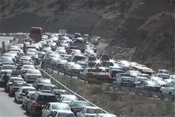ترافیک پرحجم در جاده کرج-چالوس