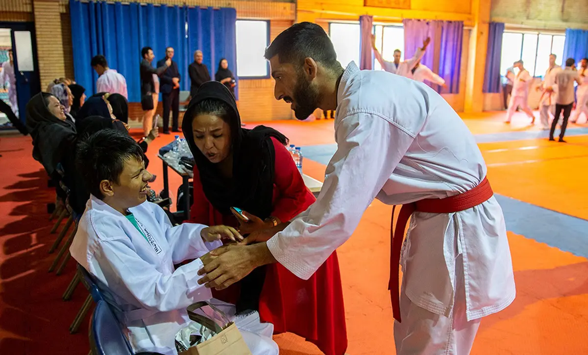 کودکان اوتیسم در اردوی تیم ملی کاراته