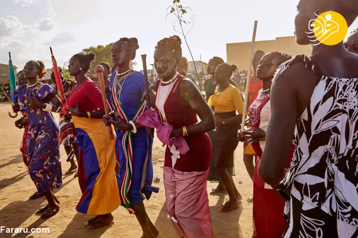 مسابقات سنتی کشتی در سودان جنوبی