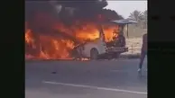 فوری | یک اتوبوس مسافربری آتش گرفت!