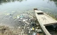 زباله آبادان در تالاب شادگان