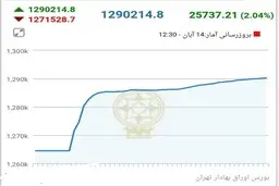 شاخص بورس ۲۵ هزار واحد رشد کرد
