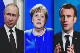پوتین، ماکرون و مرکل تلفنی گفتگو کردند