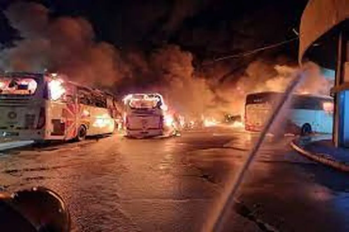 اسرائیل در آتش سوخت | آتش گرفتن ۱۸ اتوبوس در اسرائیل