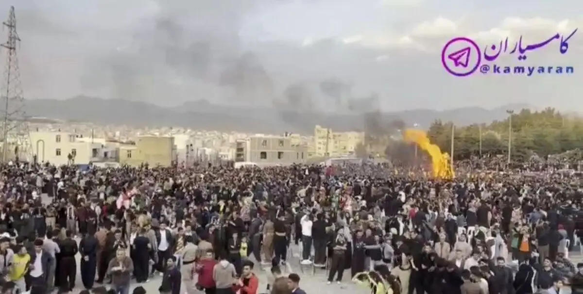 مراسم جشن نوروز در روز سوم فروردین ۱۴۰۱ در کامیاران استان کردستان+ویدئو